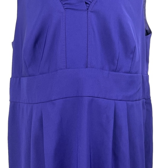 DRESS BARN RUFFLED V-NECK SLEEVELESS SHEATH DRESS - Picture 8 of 11